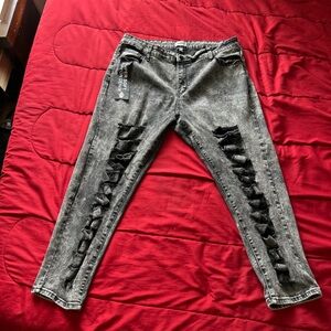 El Lobo Salvaje Distress Denim Jeans